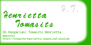 henrietta tomasits business card